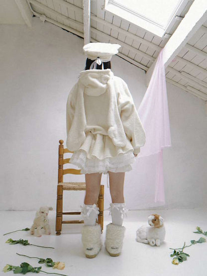 Plush Angel Ears Low Waist Dress【s0000014941】