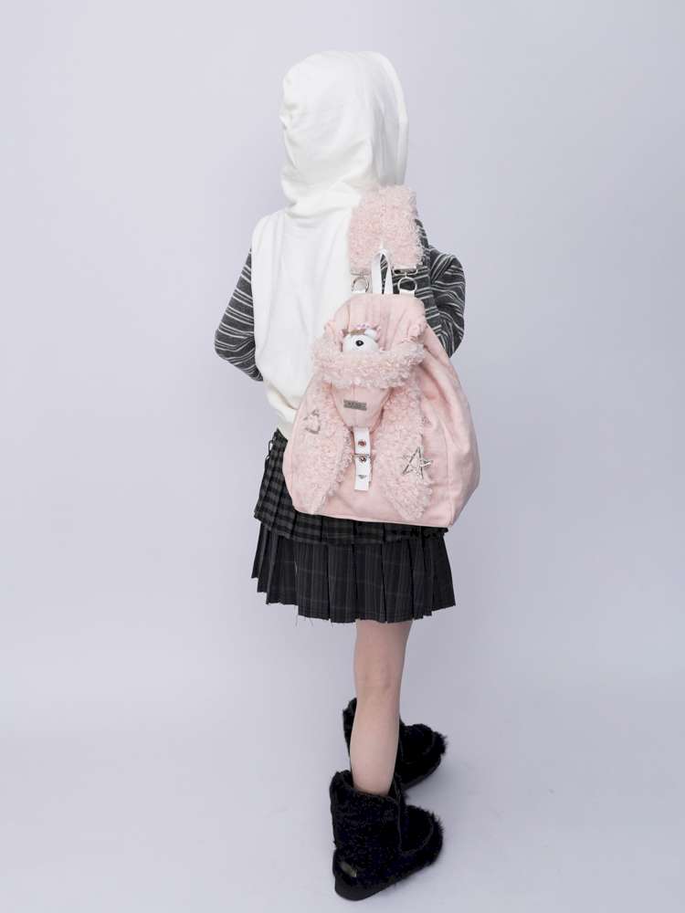 Rabbit Ears Cute Fur Crossbody School Bag【s0000014616】