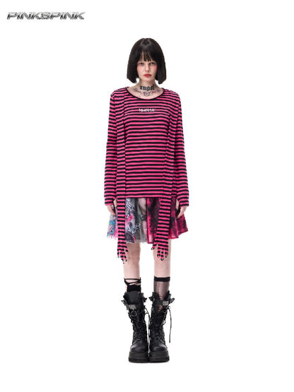 Studded Striped Sun Protection Top【s0000017720】