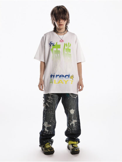Slogan Print Casual T Shirt【s0000019128】