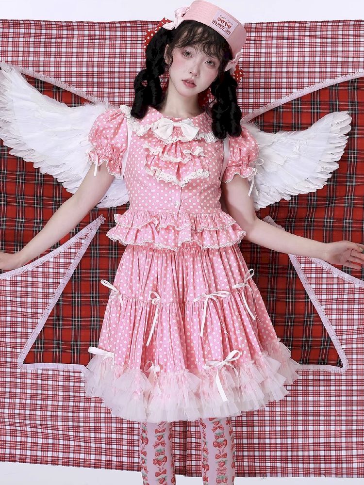 Polka Dot Halter Dress【s0000012185】