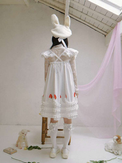 Strawberry Print Two-piece Skirt Dress【s0000014936】