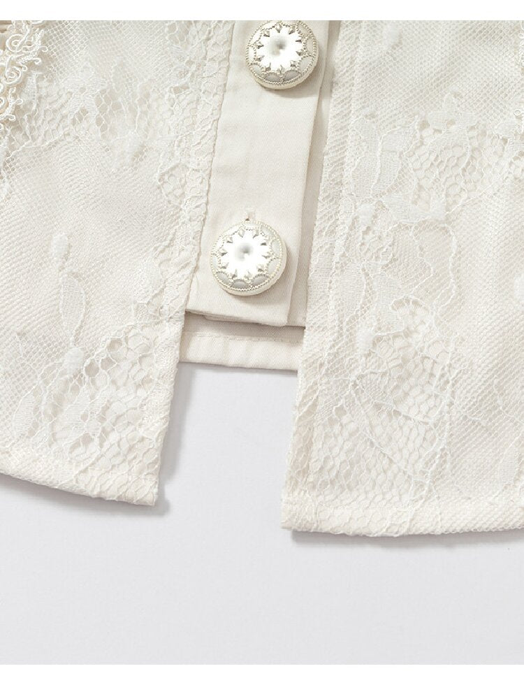 Medieval Heavy Work Lace Shirt【s0000017985】