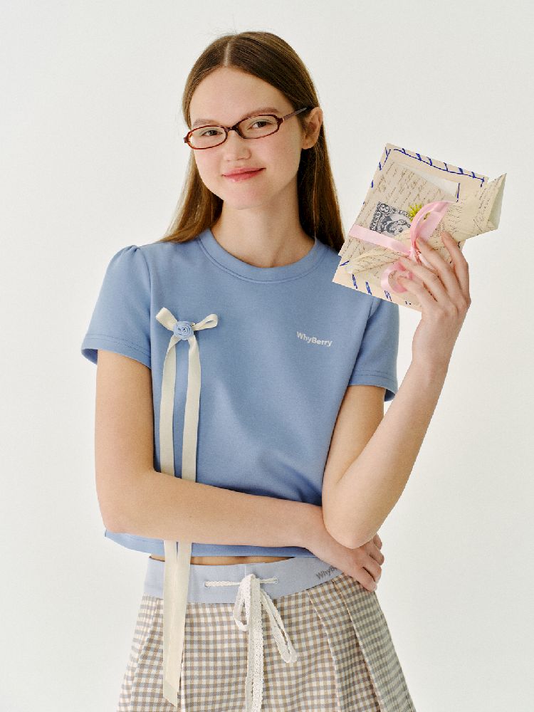 Bow Flutter T-shirt Short Sleeve【s0000011972】