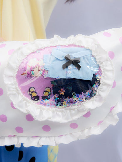 Frog Co-Print Splicing Pillow Bag【s0000015854】