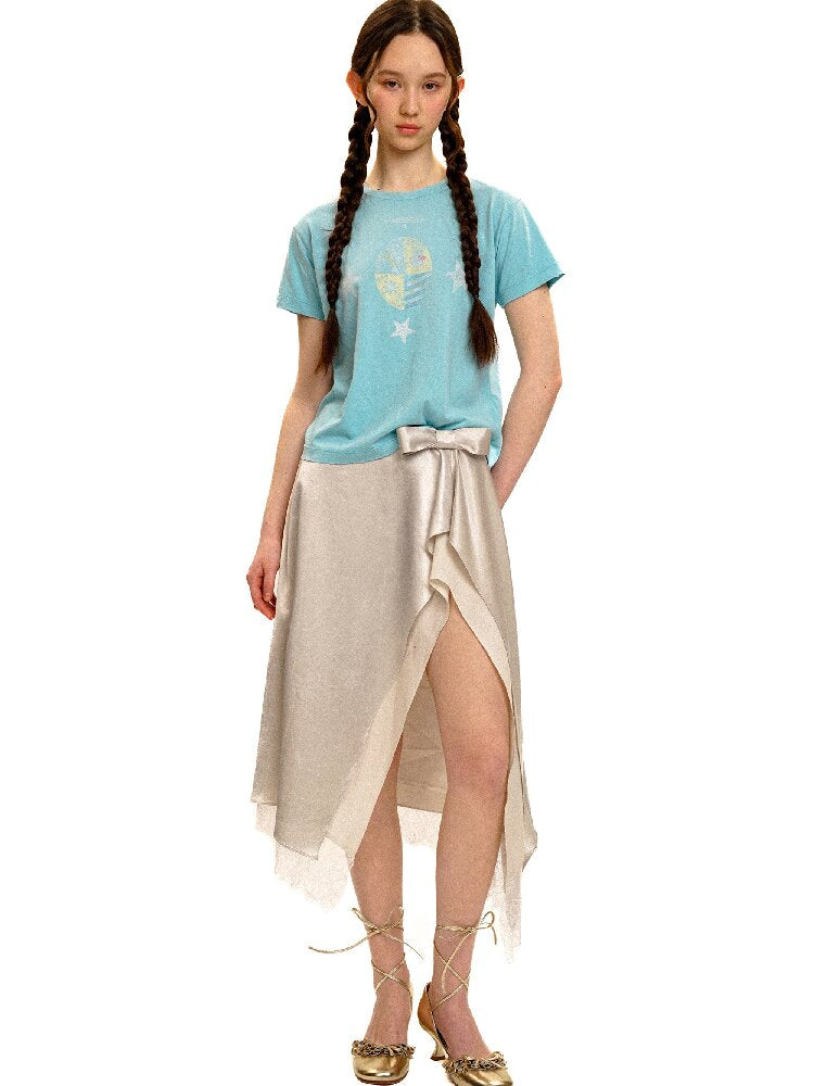 Multi Layered Slit Satin Skirt【s0000017418】