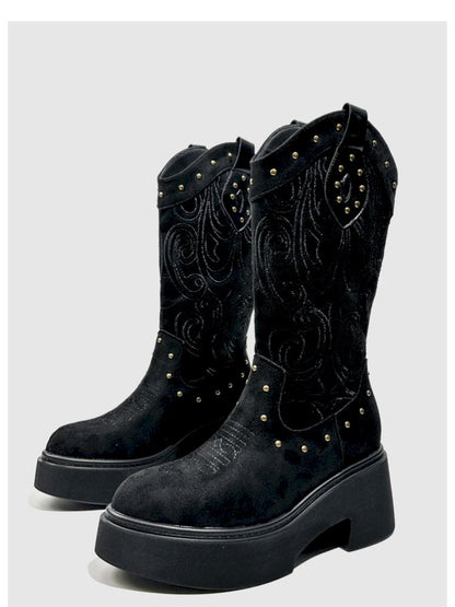 Thick Bottom Western Boots【s0000013764】