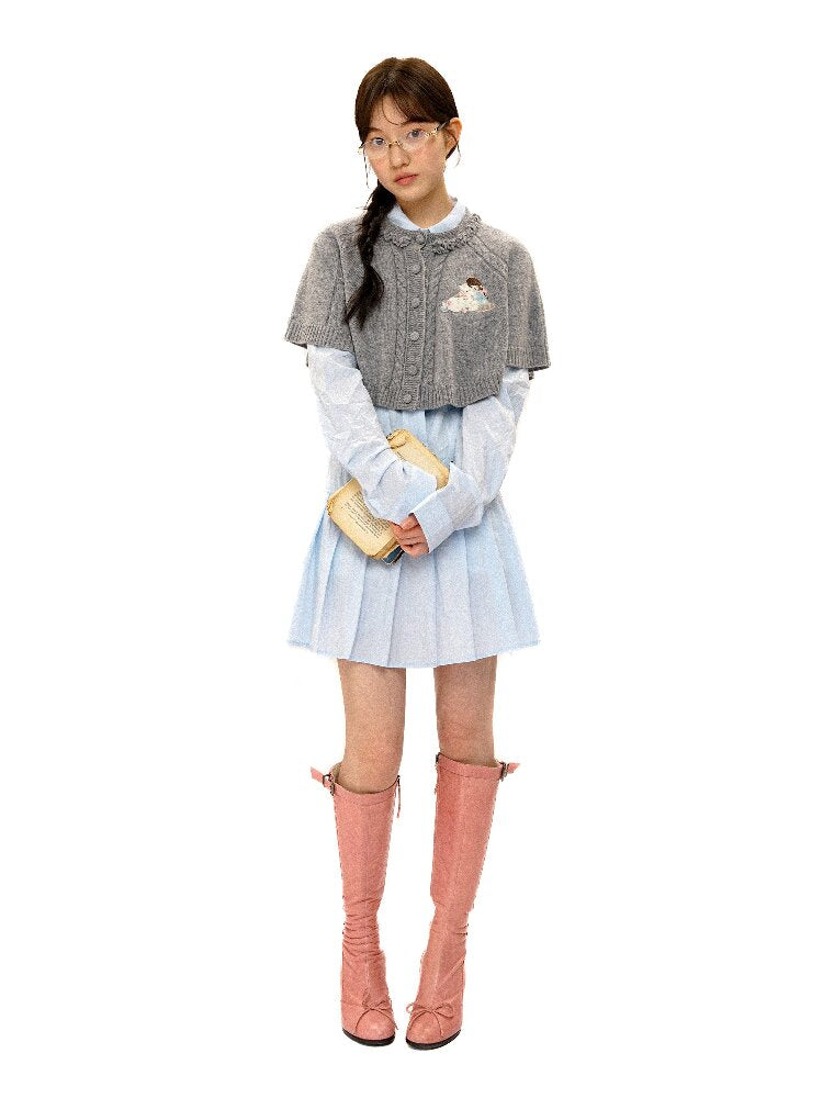 Horse Patch Embroidered Cape Top【s0000016124】