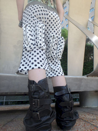 Polka dot wide-leg casual pants【s0000013180】