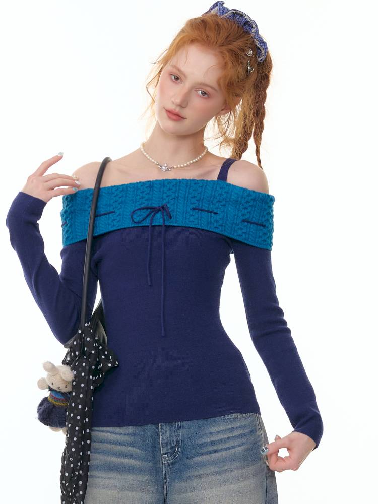 Off-Shoulder Straight-Neck Strapless Fitted Top【s0000014353】