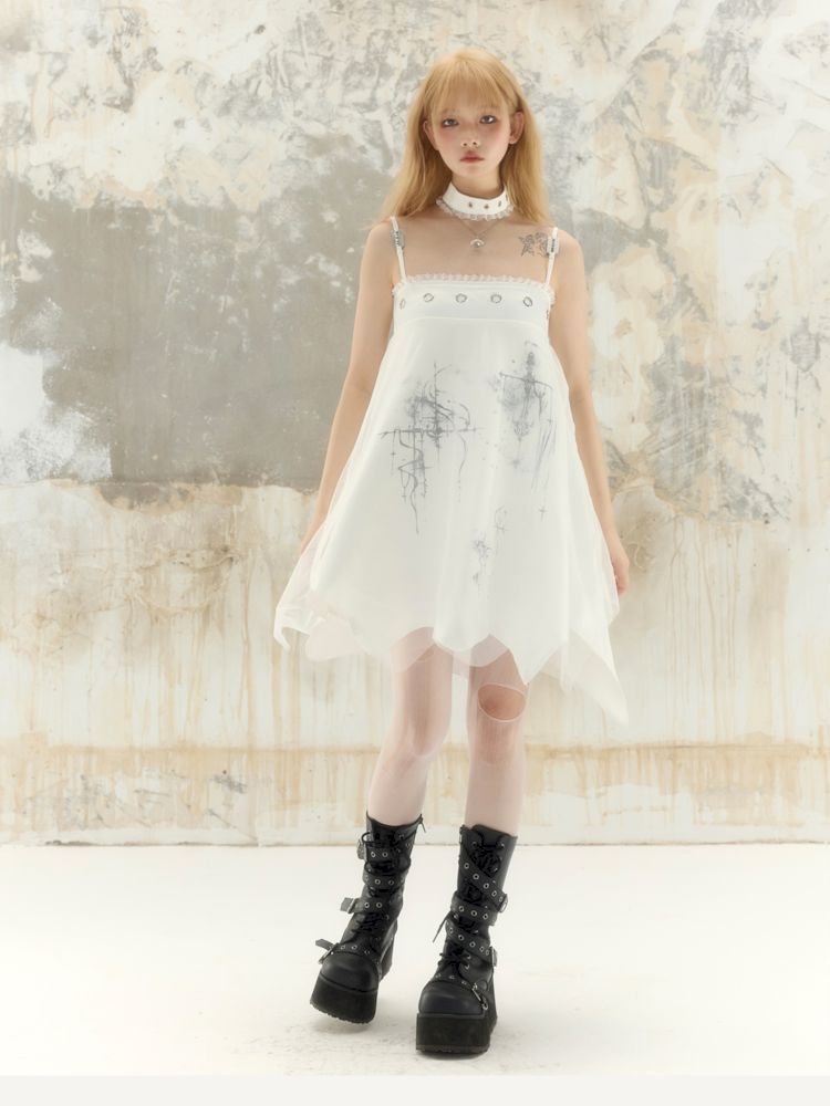 Irregular Two Wear Halter Half Skirt Dress【s0000008396】