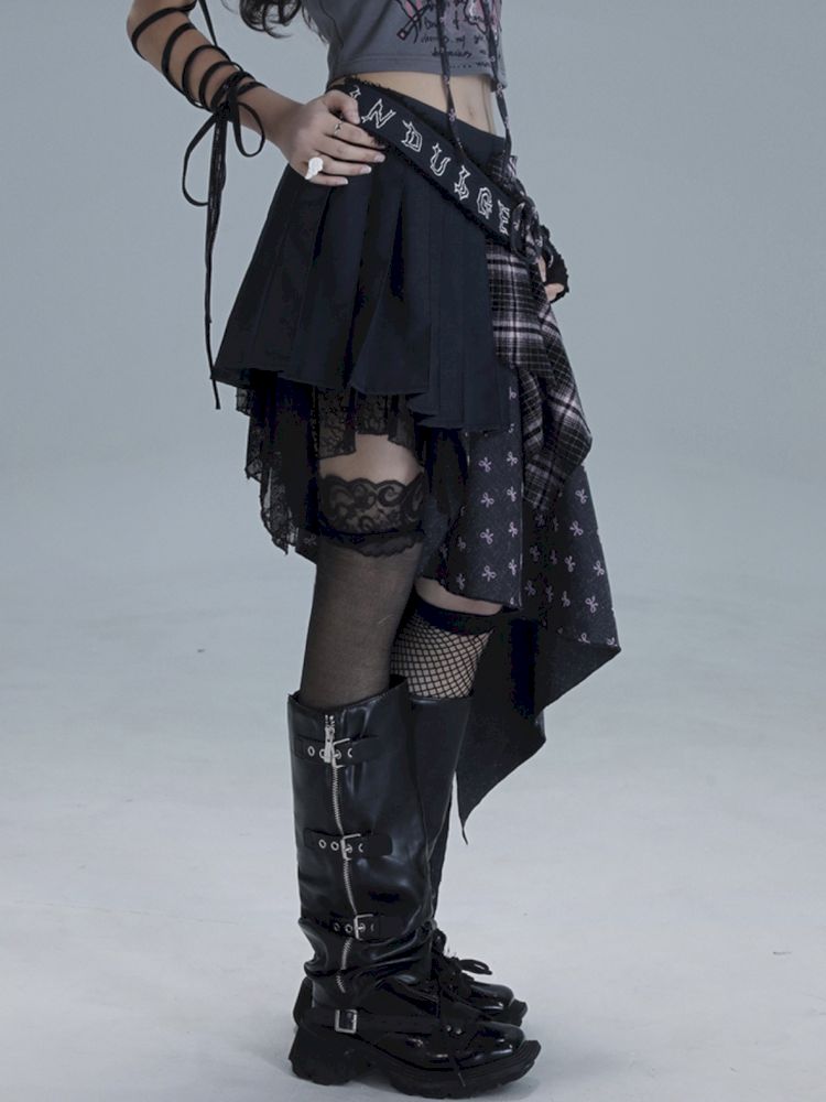 Irregular embroidery half-body skirt【s0000013484】