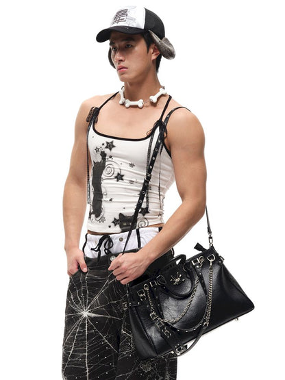 Black Cat Print Camisole【s0000012585】