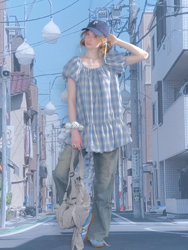 Bubble Short Sleeve Dress【s0000012222】