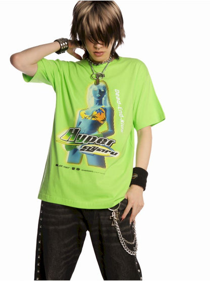 Hip-hop trend loose hundred T-shirt【s0000013602】