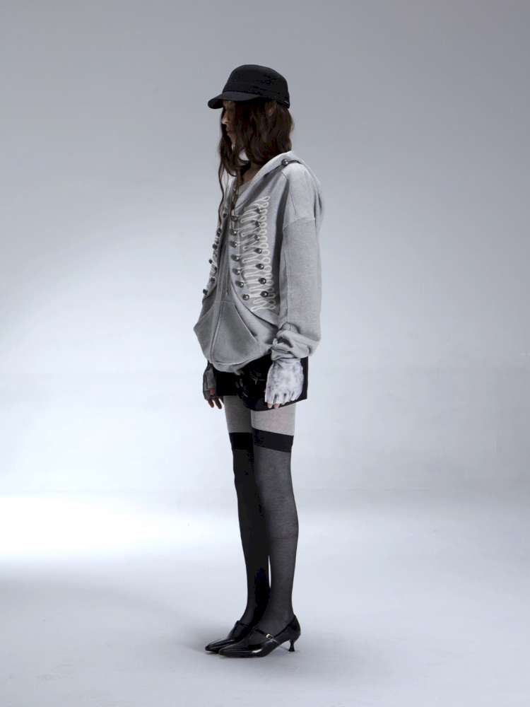 Classic Napoleon Embroidered Hooded Zipper【s0000014711】