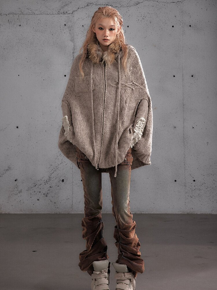 Distressed Pleated Low Rise Jeans【s0000019152】