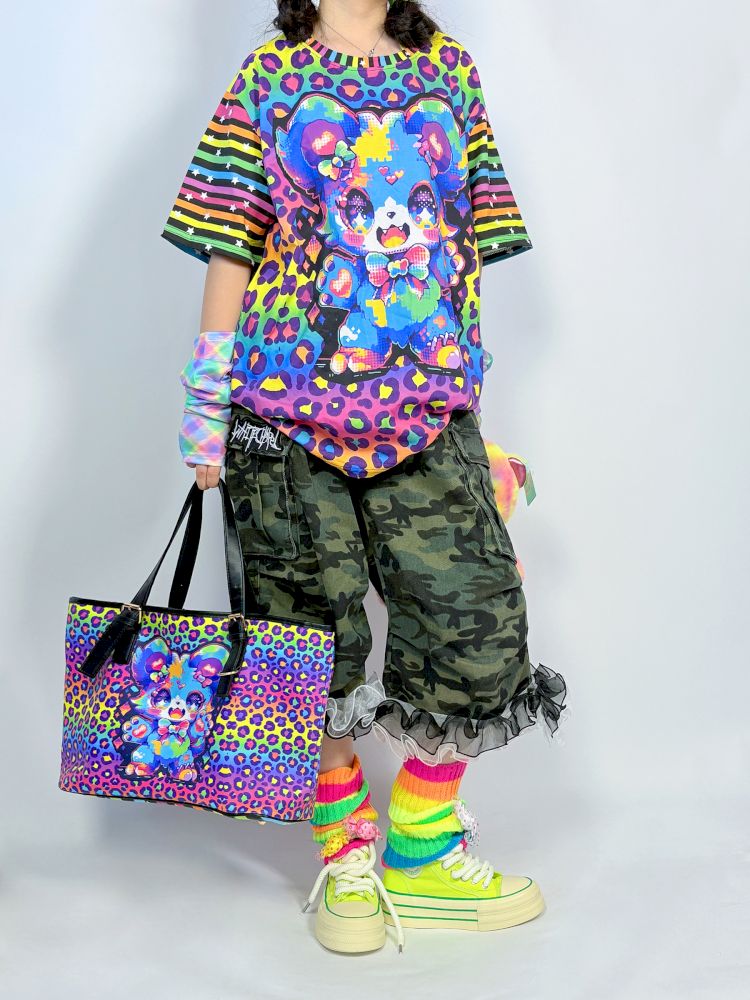 Rainbow striped leggings socks【s0000013298】