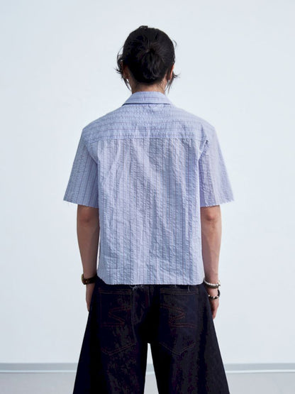 Striped Short Sleeve Shirt【s0000013198】