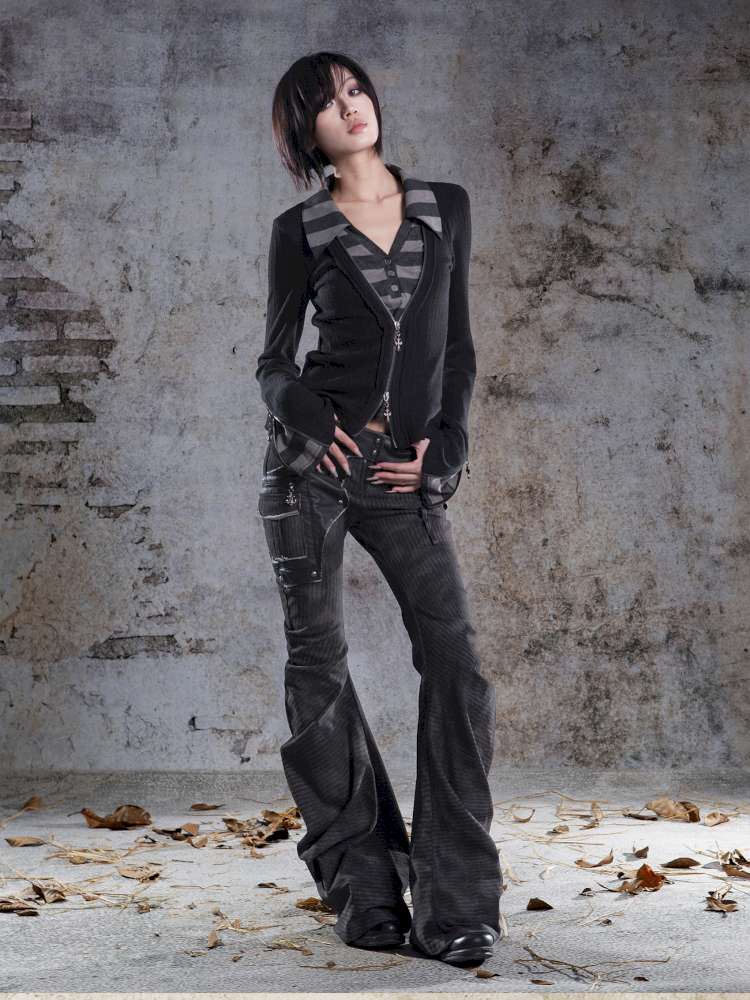 V-Neck Pullover Long-Sleeve Knit Top【s0000014492】