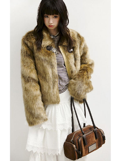 짧은 재킷 모피 코트 [S0000011426]