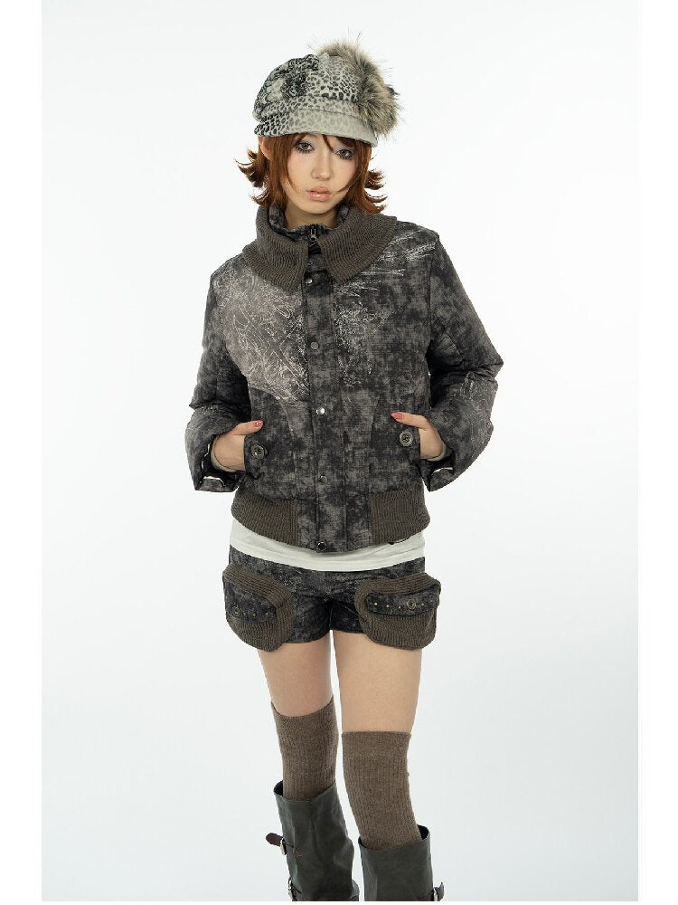 Mysterious Pattern Down Jacket【s0000018079】