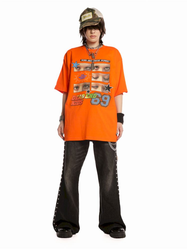 Hip Hop Trend Couple Loose Multicolor T-Shirt【s0000013603】