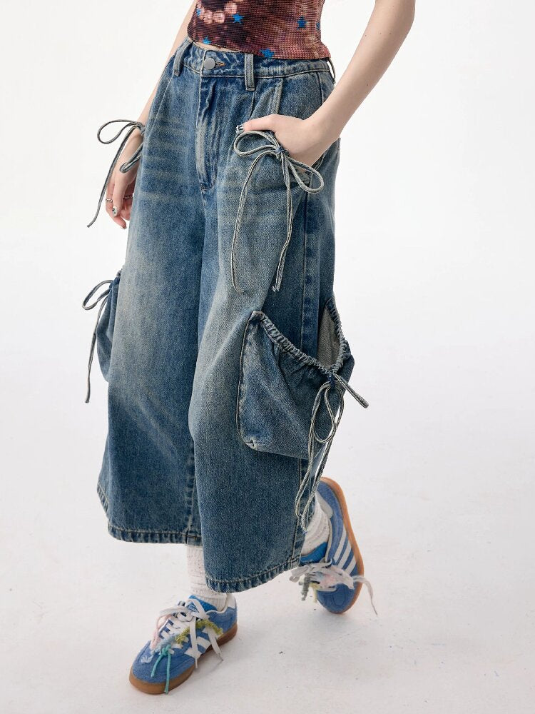 Vintage Strappy Pocket Workwear Jeans【s0000017311】