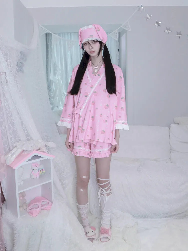 Strawberry Star Pajama Set【s0000013969】