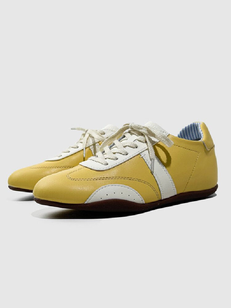 Stitched Brogue Flat Leather Shoes【s0000015725】
