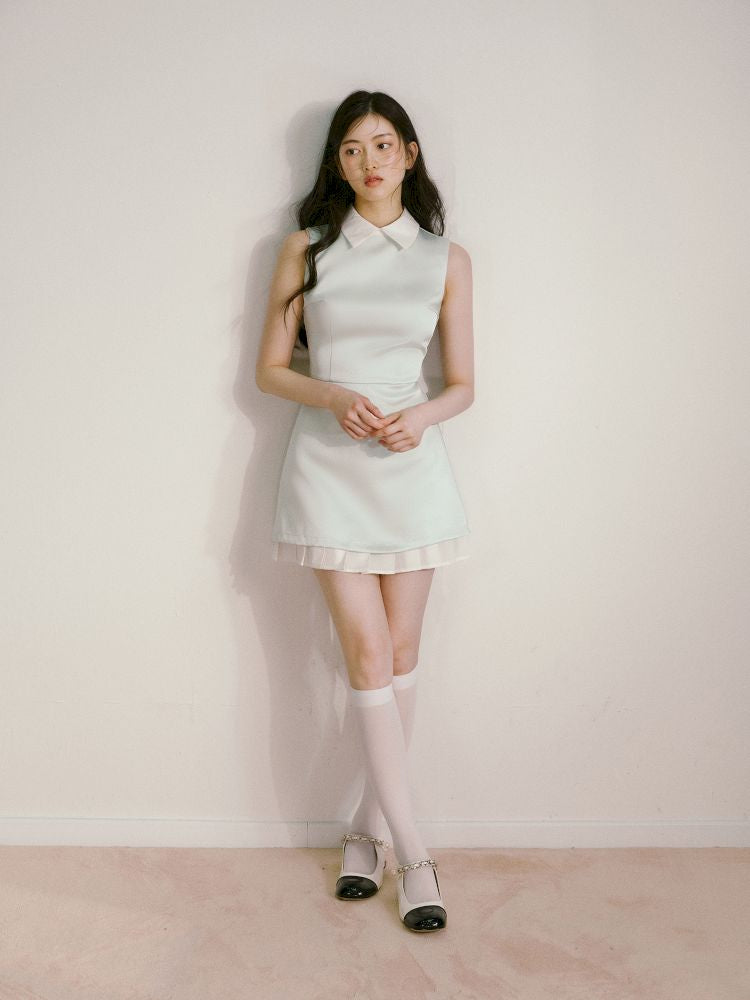 False Two Piece Hem Straight Dress【s0000013245】