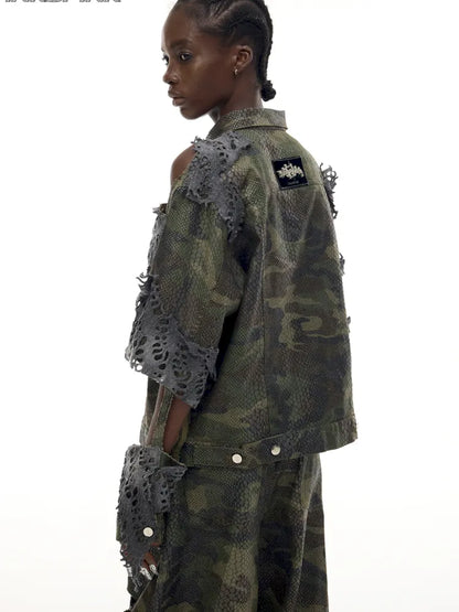Camo Denim Jacket【s0000014012】