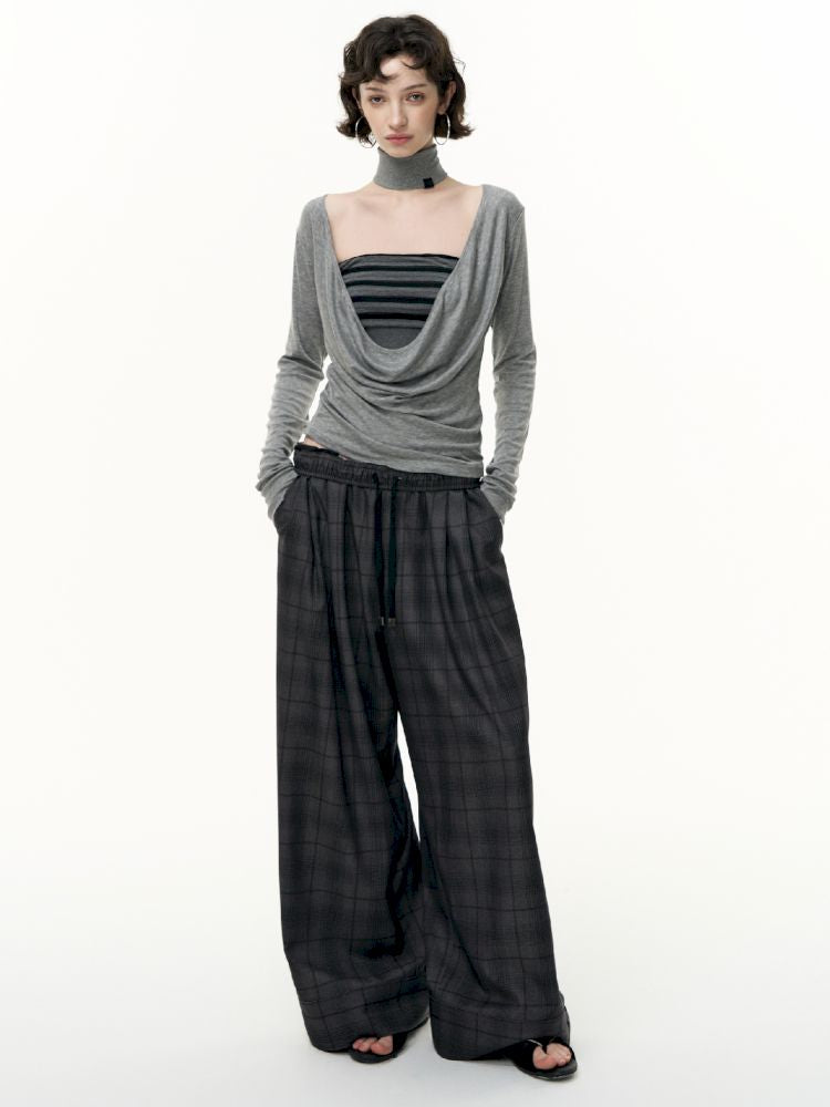 Tencel Lycra swing collar bottoming shirt【s0000013743】
