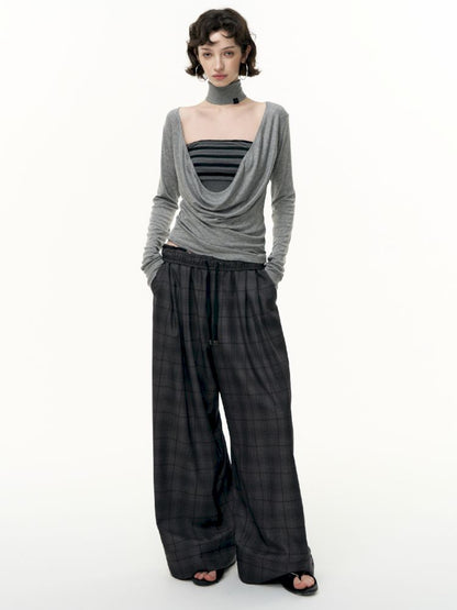 Tencel Lycra swing collar bottoming shirt【s0000013743】