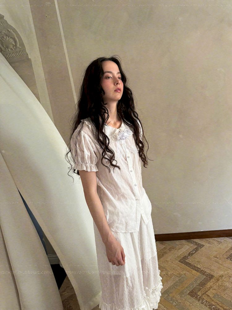 Short-sleeved cotton shirt【s0000012762】