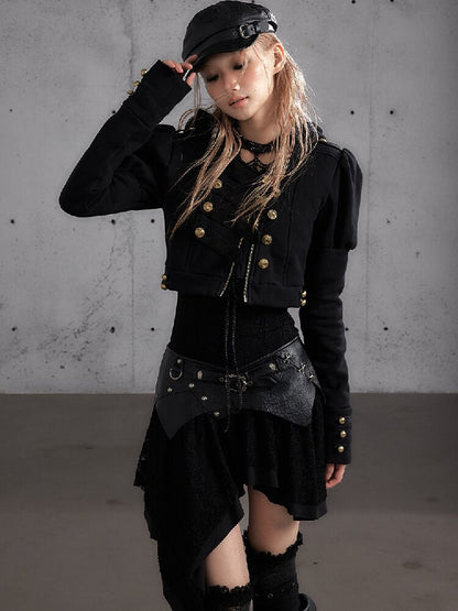 Hooded Fleece Napoleon Jacket【s0000019155】