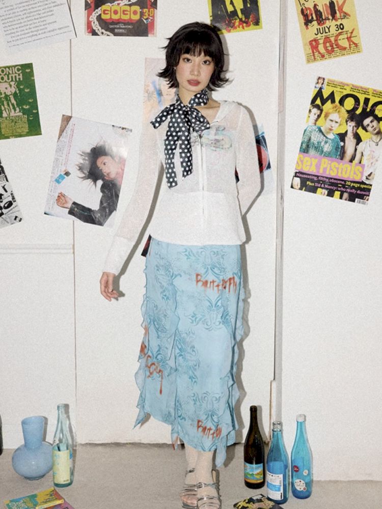 Wallpaper High Waist Skinny Skirt【s0000012269】