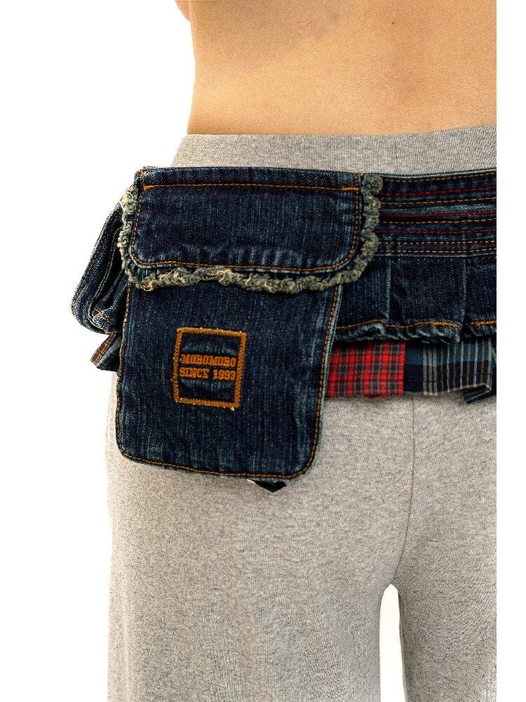 Colourful Curb Belt Denim Bag【s0000016131】