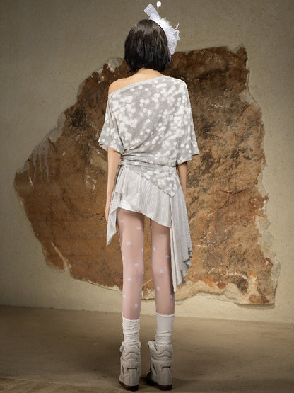 Slanted Irregular Shoulder Top【s0000016881】