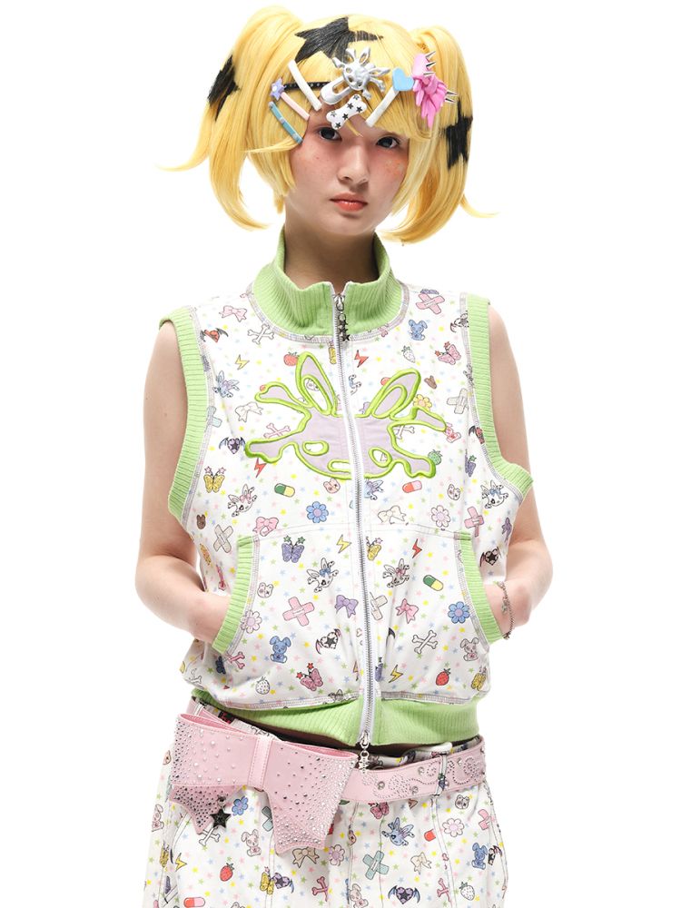 Sticker Printed Vest【s0000012592】