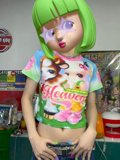 Millennial Hottie Y2K Hundred Short T-Shirt【s0000013520】