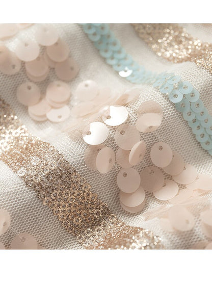 Baroque Sequin Satin Halter Dress【s0000017239】