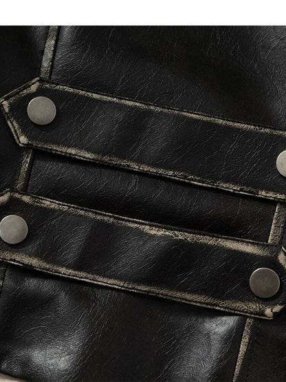 Fake Two Knight Leather Jacket【s0000015543】