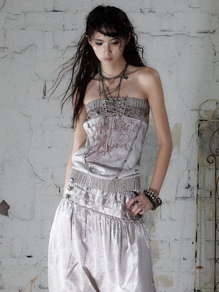 Sequin Print Panelled Knit Bandeau【s0000016986】