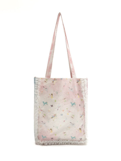 PVC Printed Illustration Girl Bag【s0000017449】