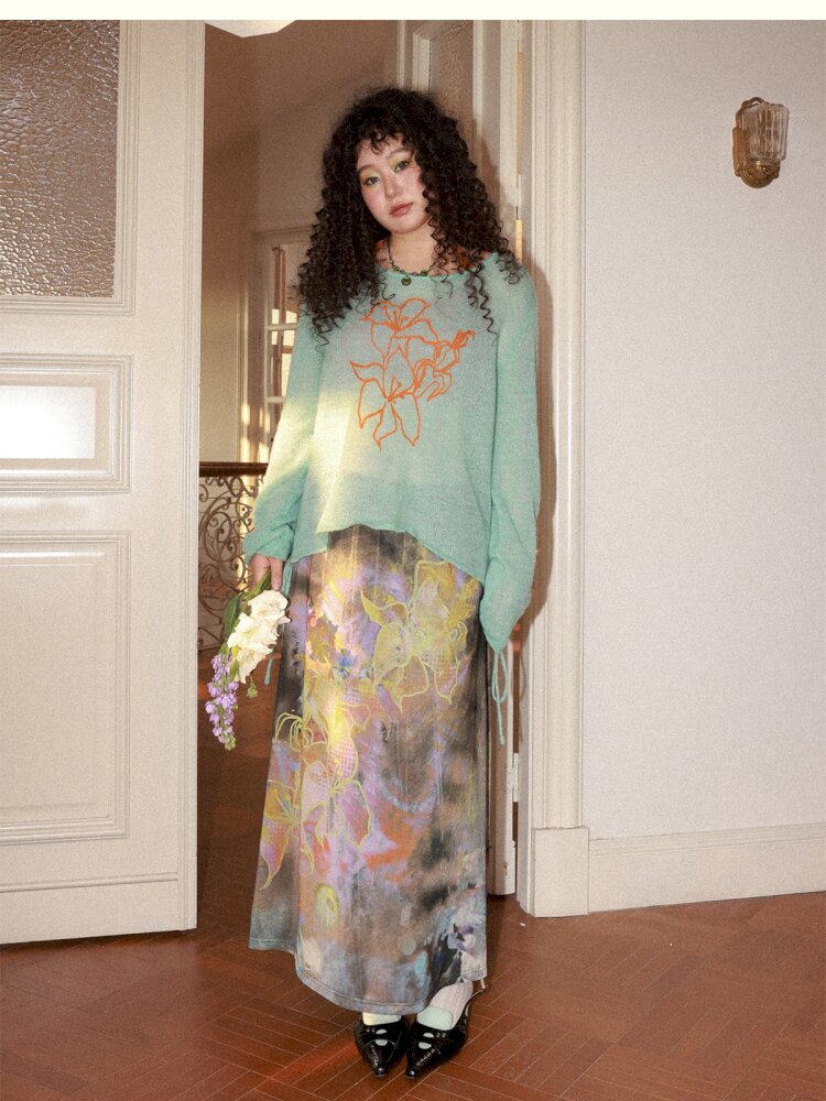 Dance Of Dawn Lily Orchid Skirt【s0000015454】