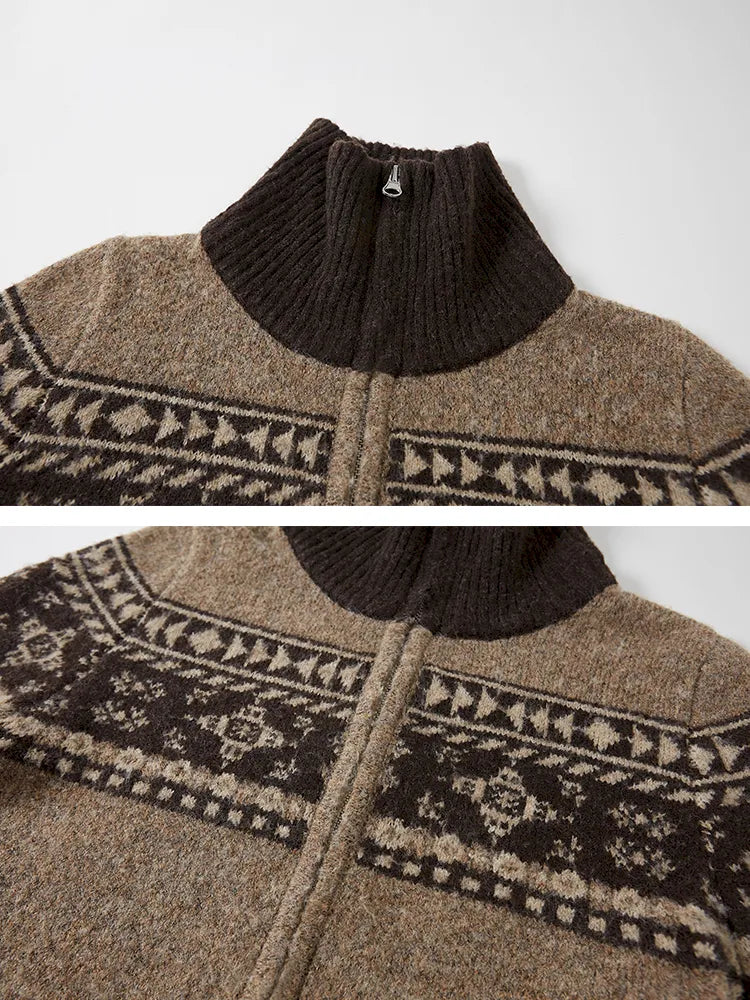 Fairy Island Jacquard Long Sleeve Knit Cardigan【s0000014073】