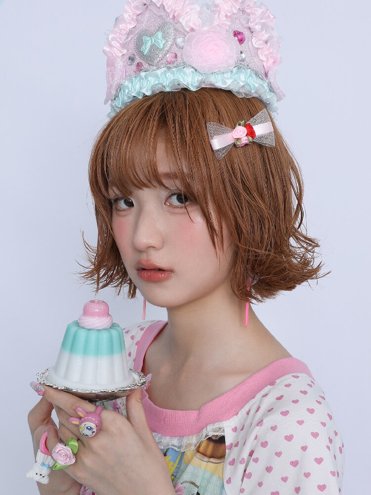 Traditional Rose Bow Hair Clip Tie【s0000017465】
