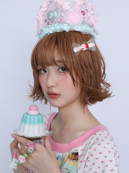 Traditional Rose Bow Hair Clip Tie【s0000017465】