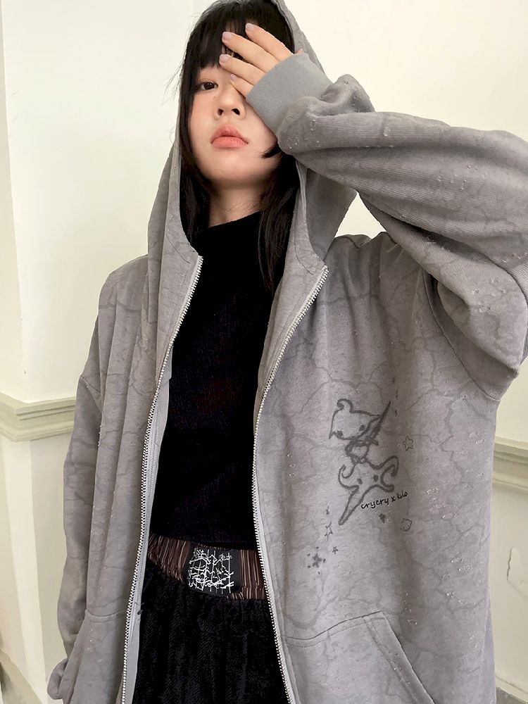 Hooded Sweatshirt Cardigan【s0000011190】